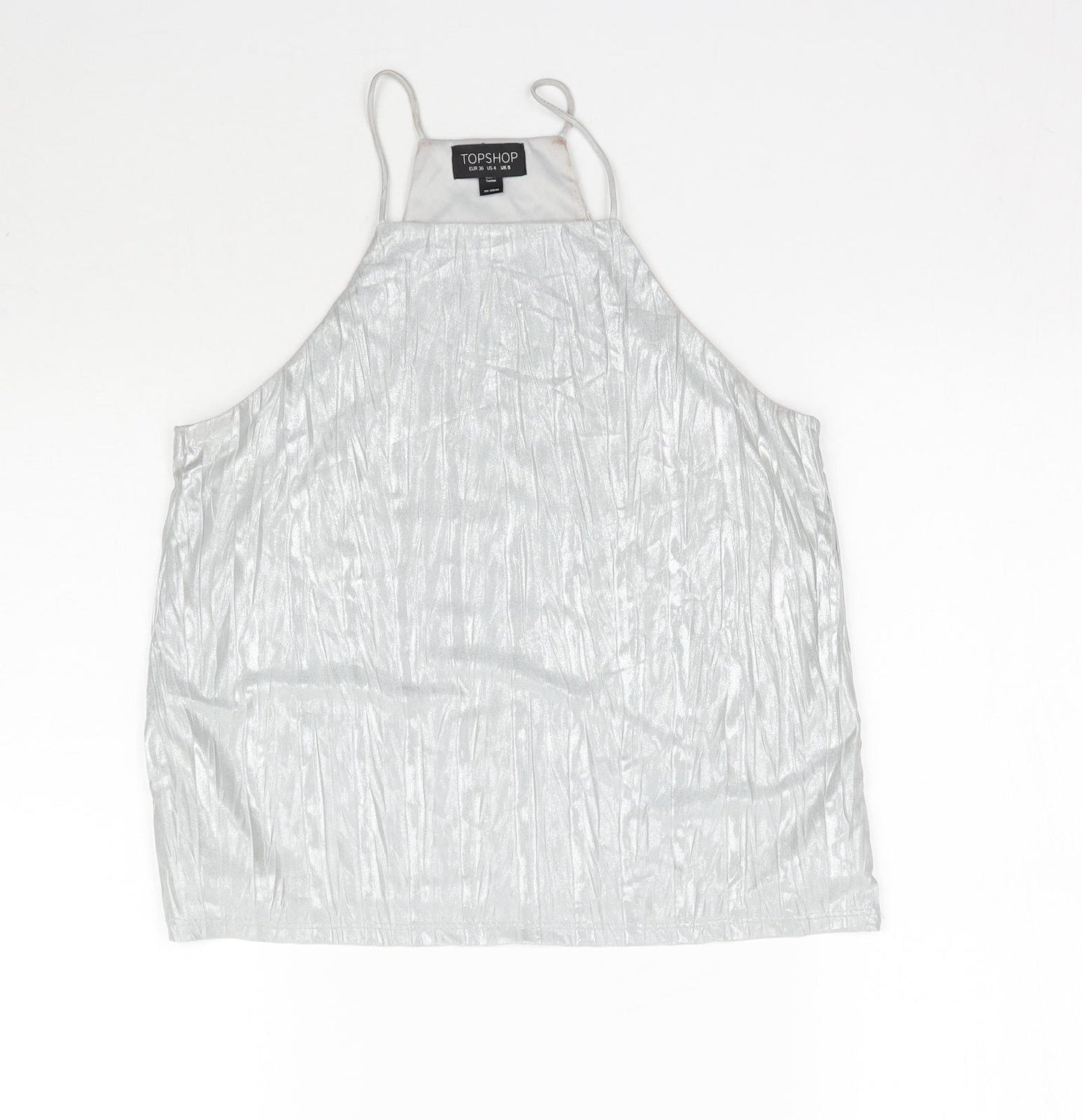 Topshop Womens Silver   Camisole Blouse Size 8