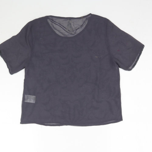 Blue Vanilla Womens Grey   Basic Blouse Size S