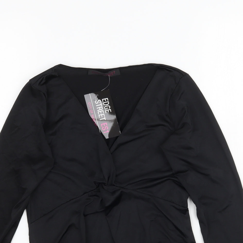 Edge Street Womens Black   Bodysuit One-Piece Size 8