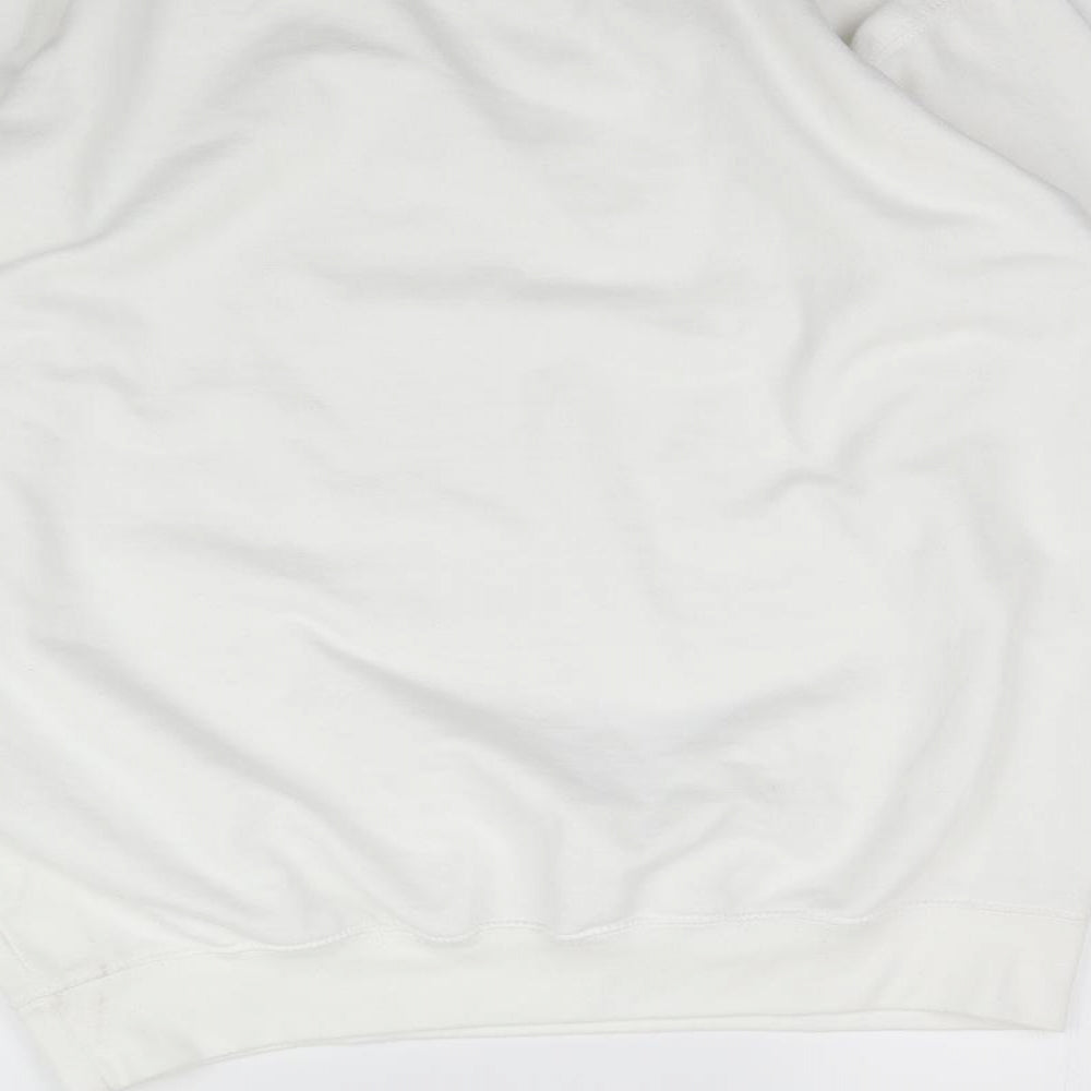 Pretty Little Thing Womens White   Pullover Hoodie Size L