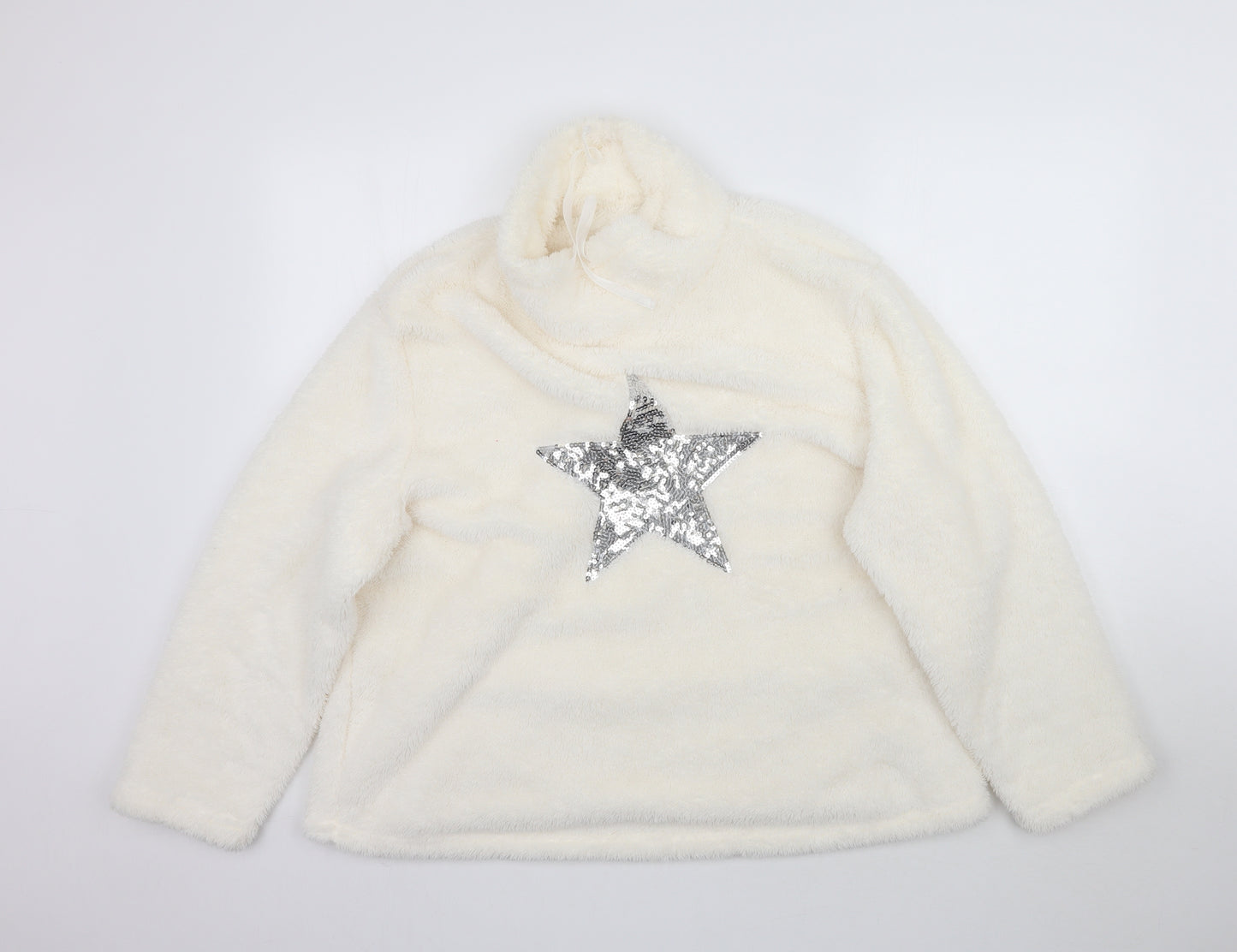 Matalan Womens Ivory   Pullover Sweatshirt Size XL  - Fluffy Star
