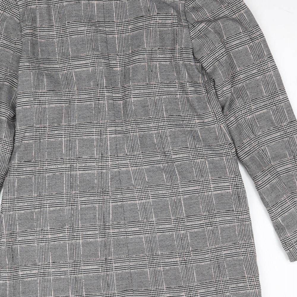 F&F Womens Grey Plaid  Jacket Blazer Size 6