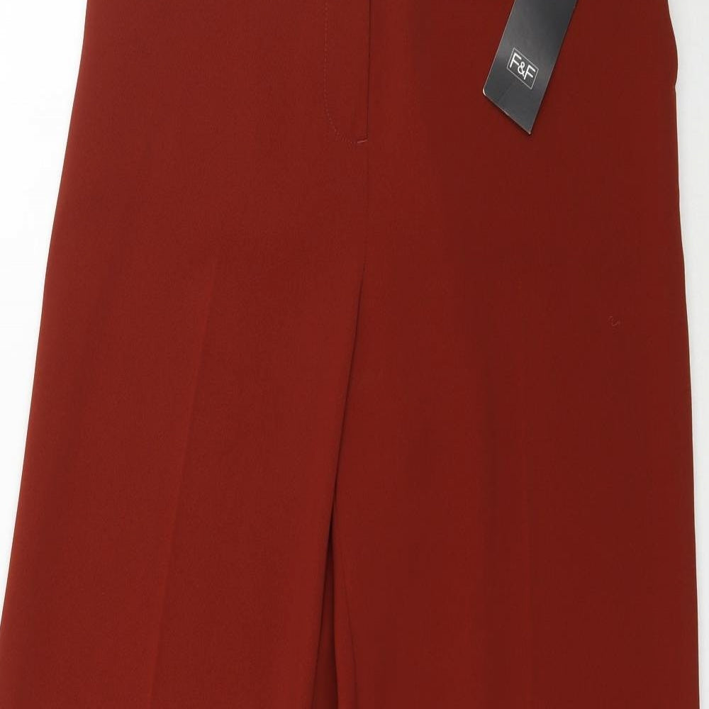 F&F Womens Brown   Trousers  Size 6 L31 in