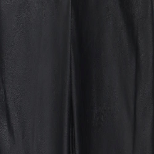 Rebellious Womens Black   Trousers  Size 8 L27 in - Faux Leather