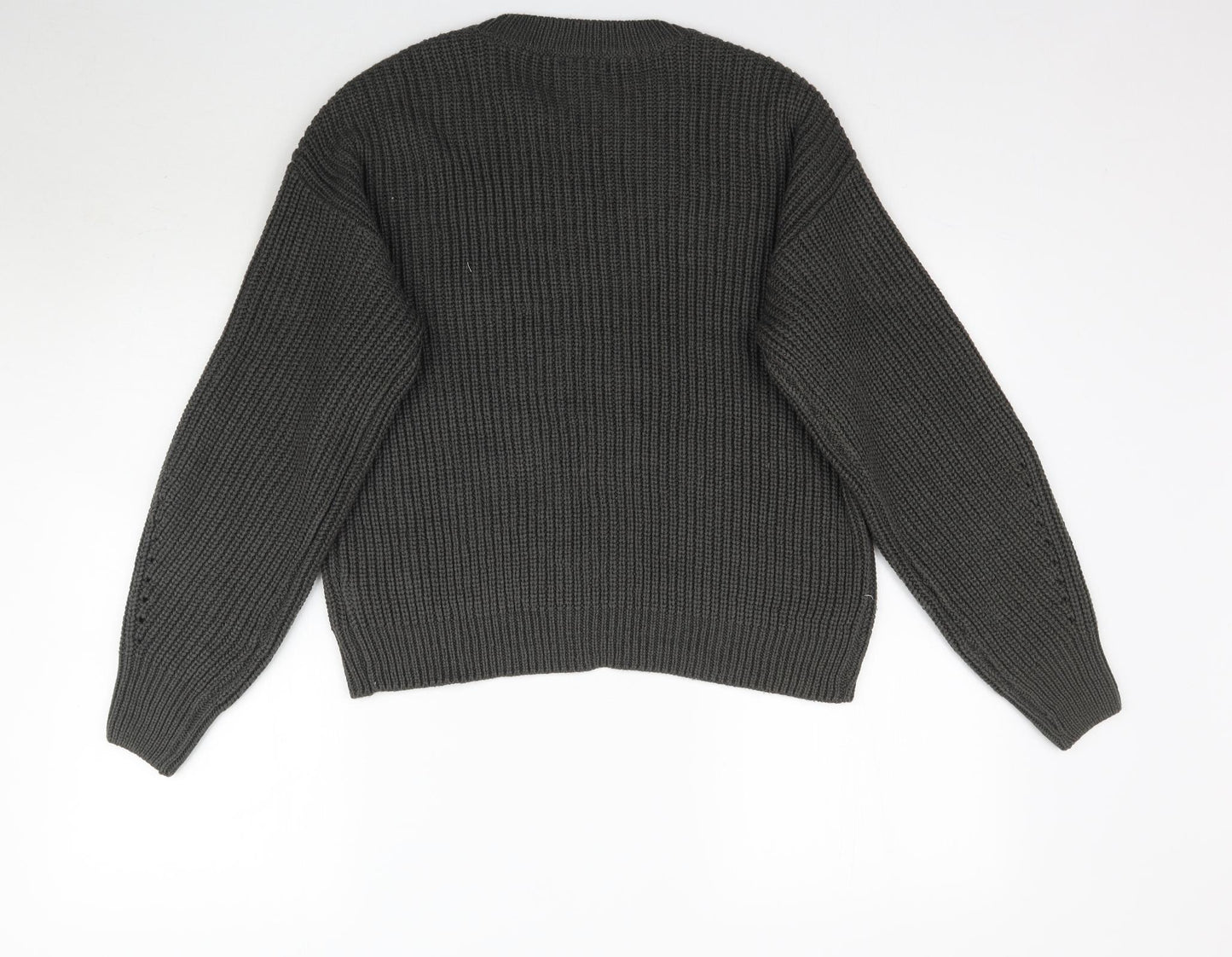 New Look Mens Grey  Knit Pullover Jumper Size M