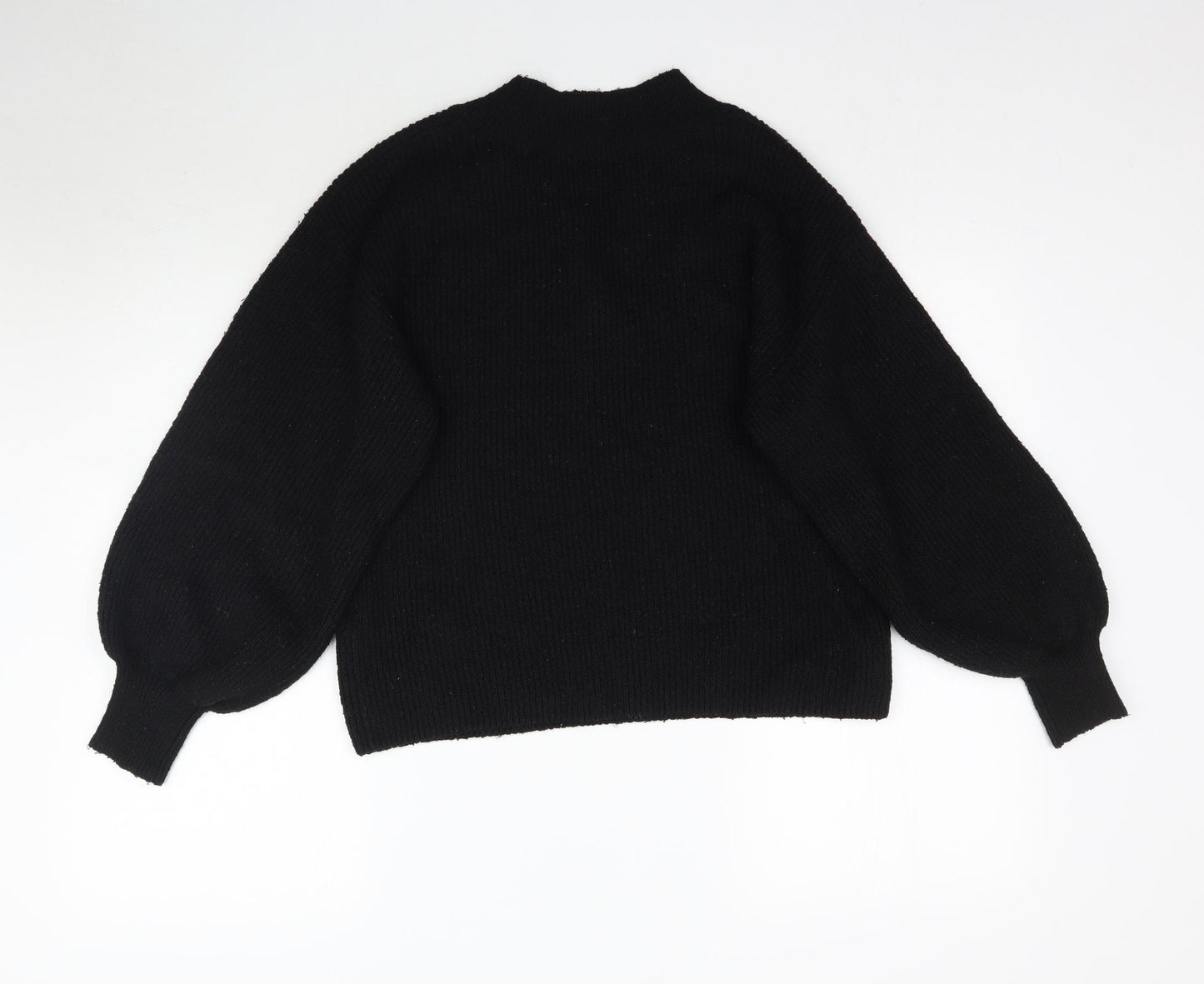 ASOS Womens Black  Knit Pullover Jumper Size 6  - Balloon sleeve