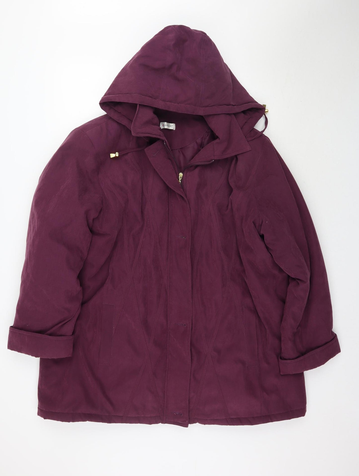 Damart Womens Purple   Parka Coat Size 22