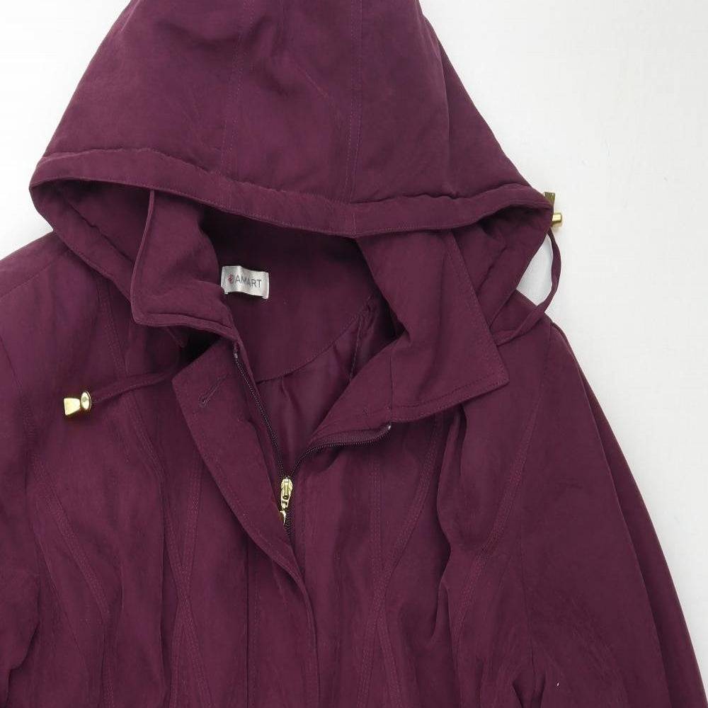 Damart Womens Purple   Parka Coat Size 22