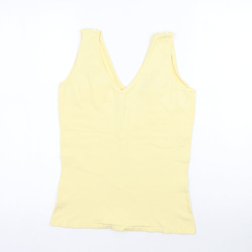 Fenn Wright Manson Womens Yellow  Knit Basic Tank Size S