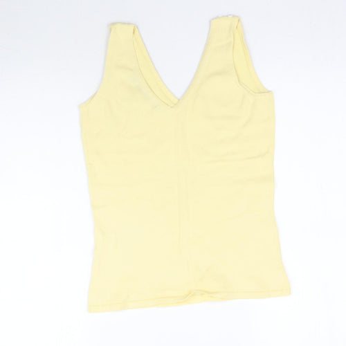 Fenn Wright Manson Womens Yellow  Knit Basic Tank Size S