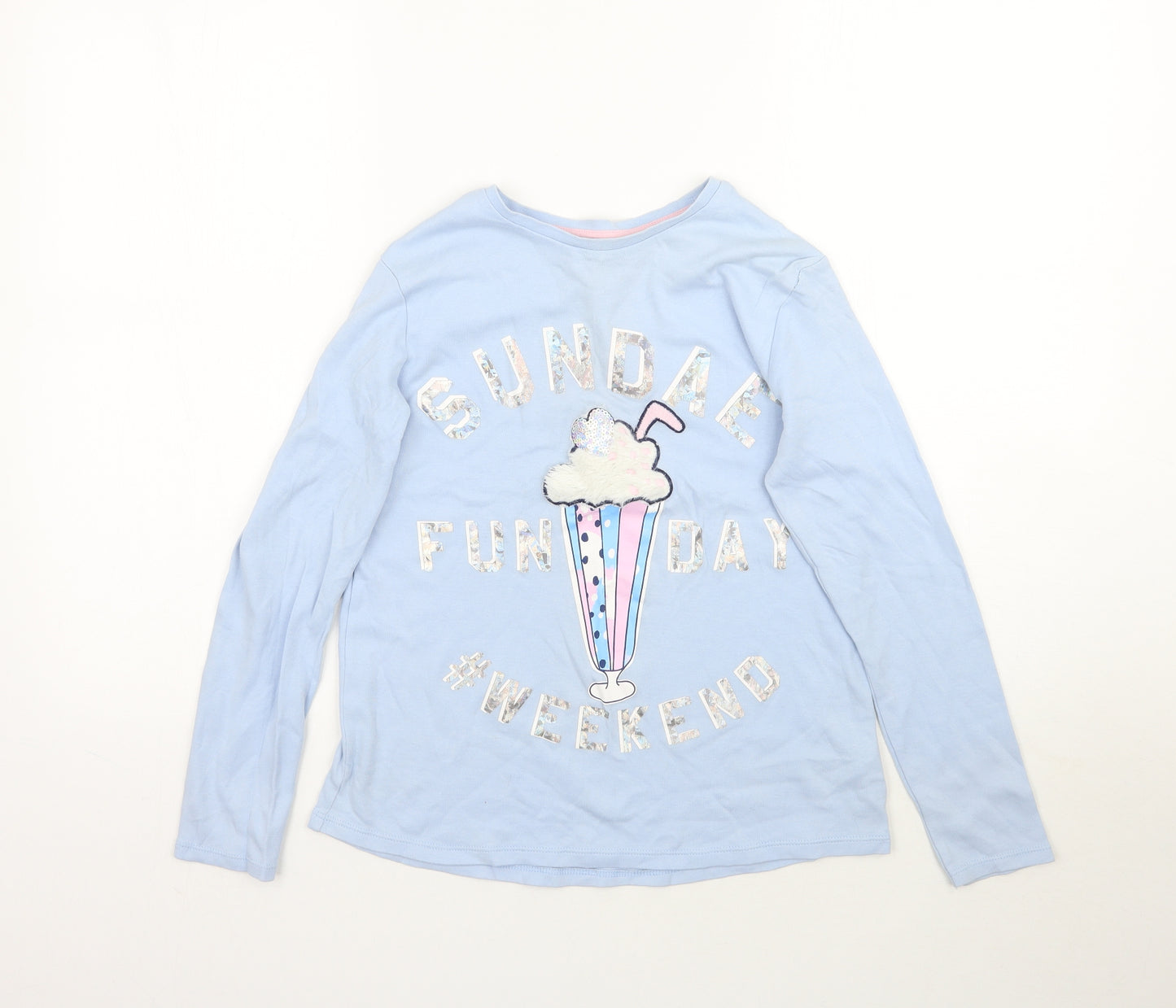George Girls Blue   Top Pyjama Top Size 10-11 Years  - Sundae Fun Day #weekend