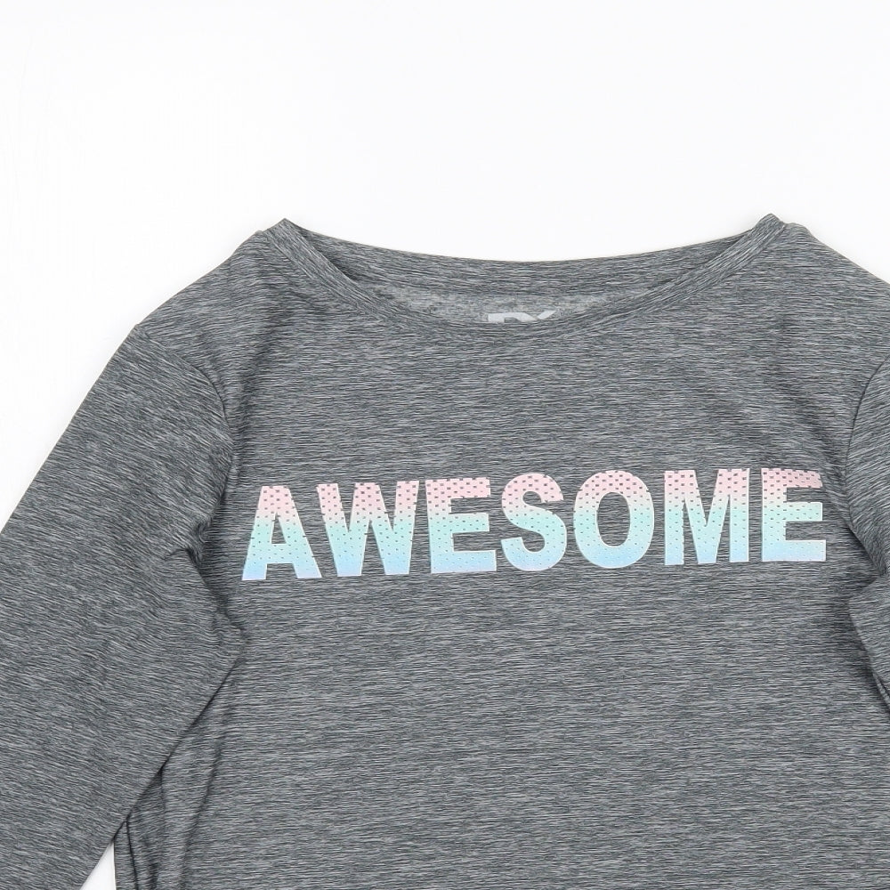 NEXT Girls Grey   Basic T-Shirt Size 11 Years  - Awesome