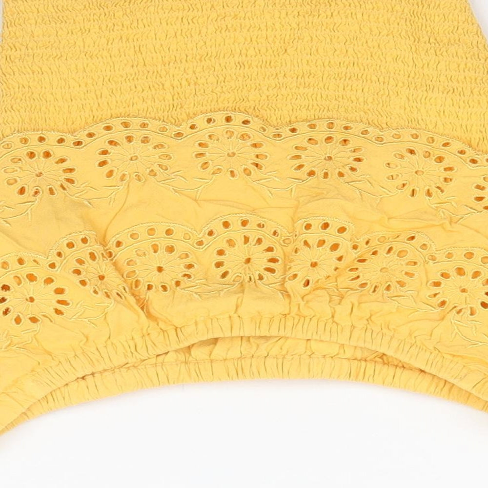 New Look Girls Yellow   Basic Blouse Size 12 Years