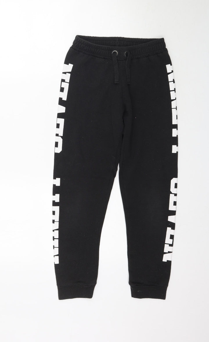 New Look Girls Black Jogger Trousers Size 9 Months - Ninety Seven