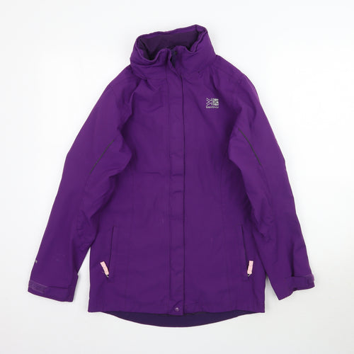 Karrimor Girls Purple   Windbreaker Coat Size 13 Years
