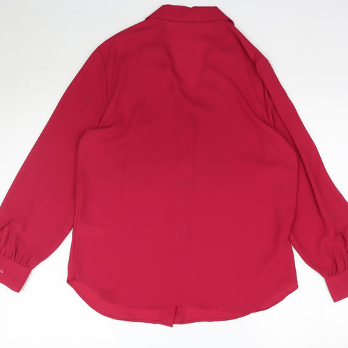 Marks and Spencer Womens Pink   Basic Button-Up Size 12