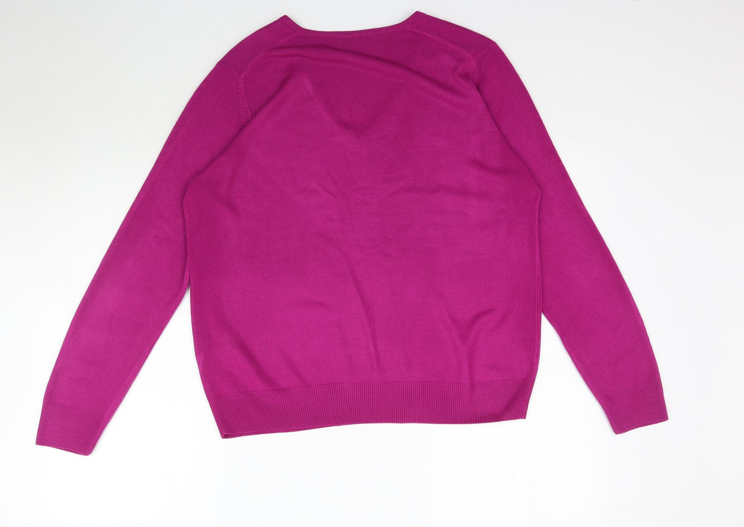 Marks and Spencer Womens Purple  Knit Pullover Jumper Size 14