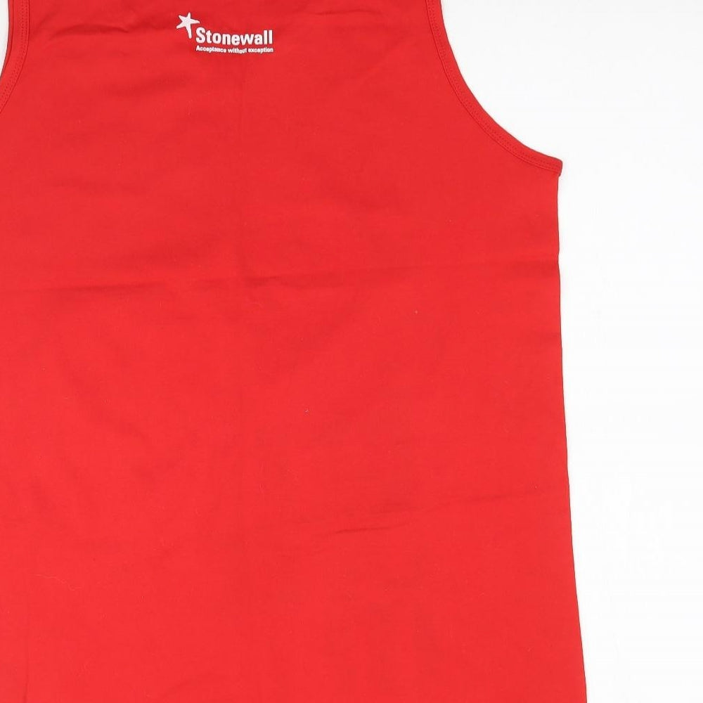 Gildan Mens Red    T-Shirt Size L  - Some people are gay, get over it