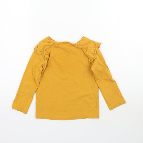 Matalan Girls Yellow   Basic T-Shirt Size 2 Years  - Mustard