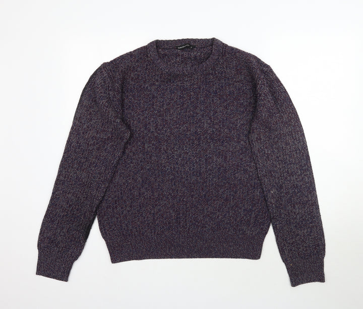 Cedar Wood State Womens Purple Knit Pullover Jumper Size L