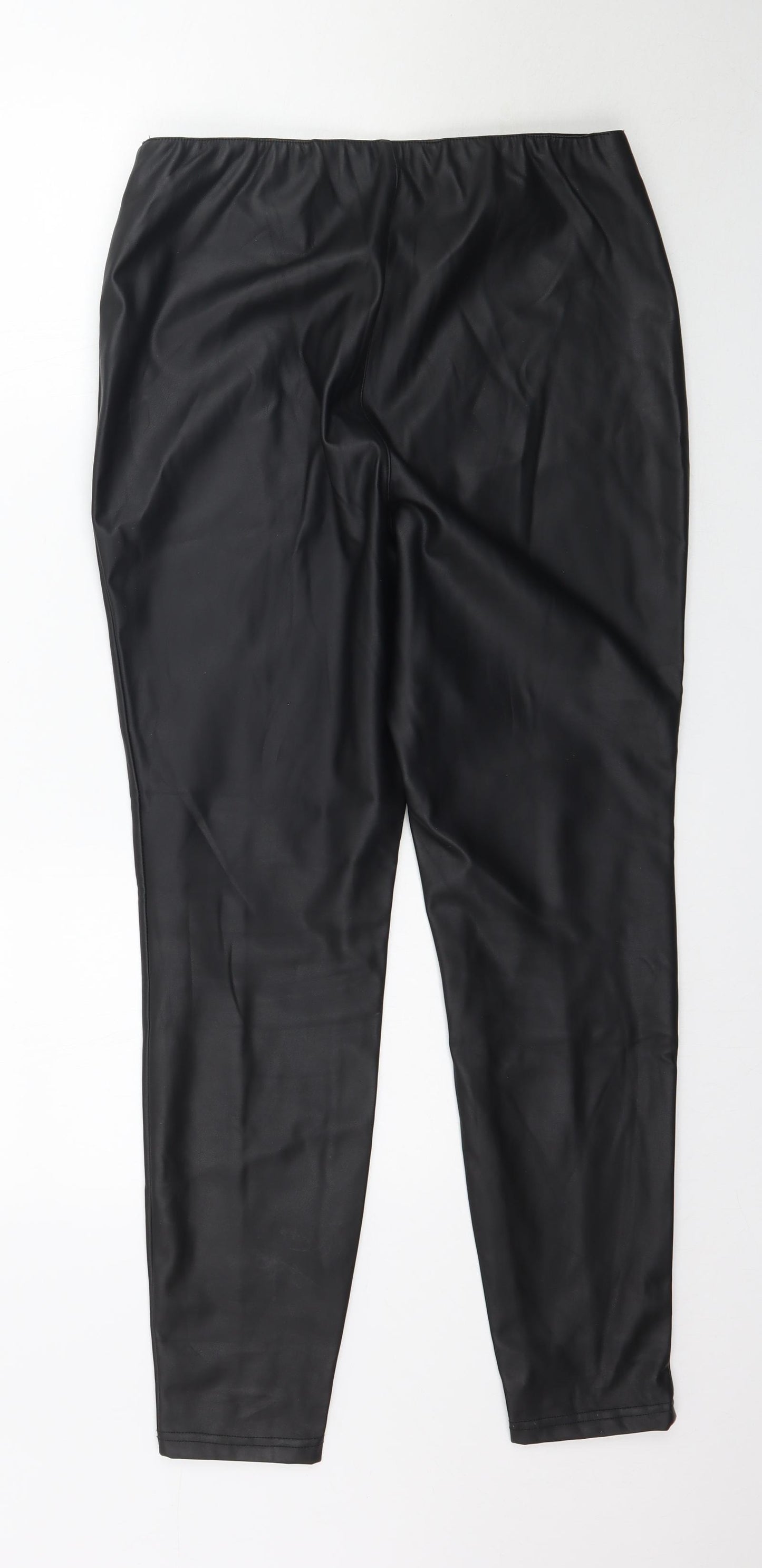 George Womens Black    Leggings Size 14 L29 in - Faux Leather