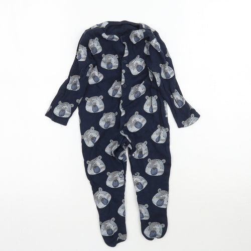 TU Baby Blue   Babygrow One-Piece Size 9-12 Months  - Bear Print