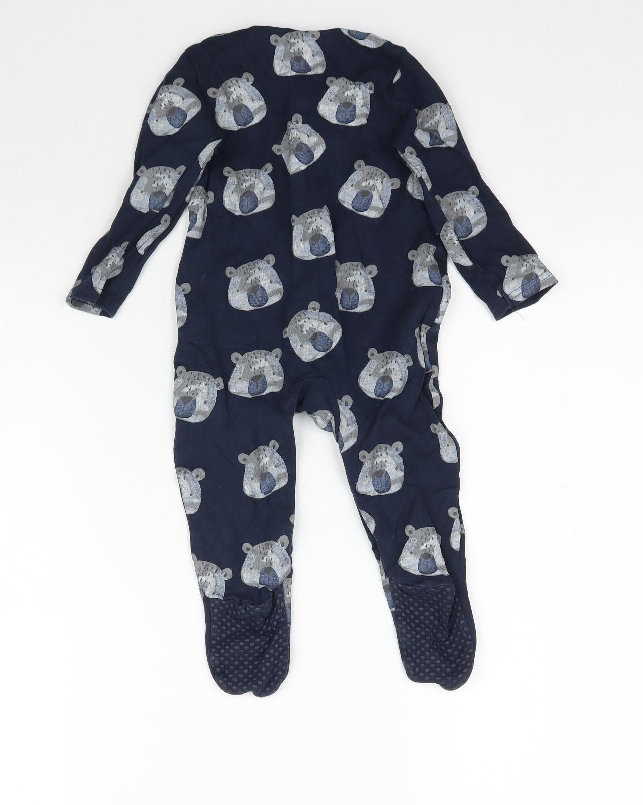 TU Baby Blue   Babygrow One-Piece Size 9-12 Months  - Bear Print