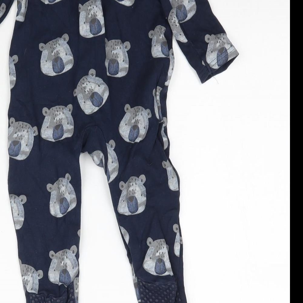 TU Baby Blue   Babygrow One-Piece Size 9-12 Months  - Bear Print