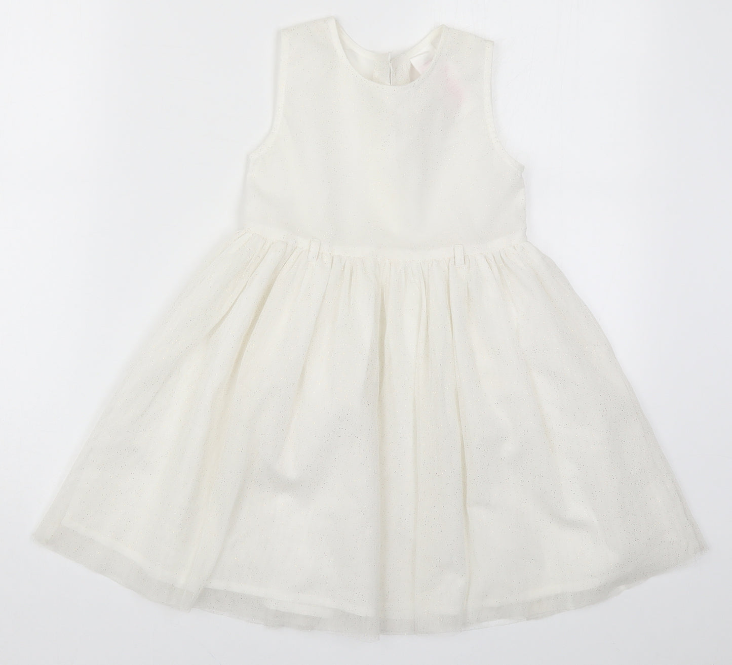 Evie Girls White   A-Line  Size 5 Years
