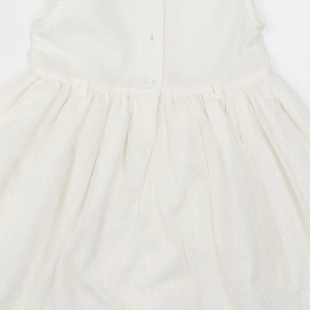 Evie Girls White   A-Line  Size 5 Years