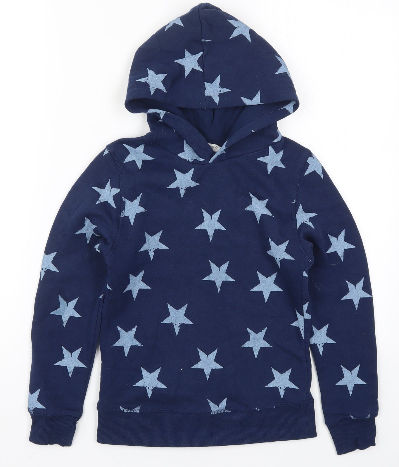 H&M Boys Blue   Pullover Hoodie Size 7-8 Years  - Stars
