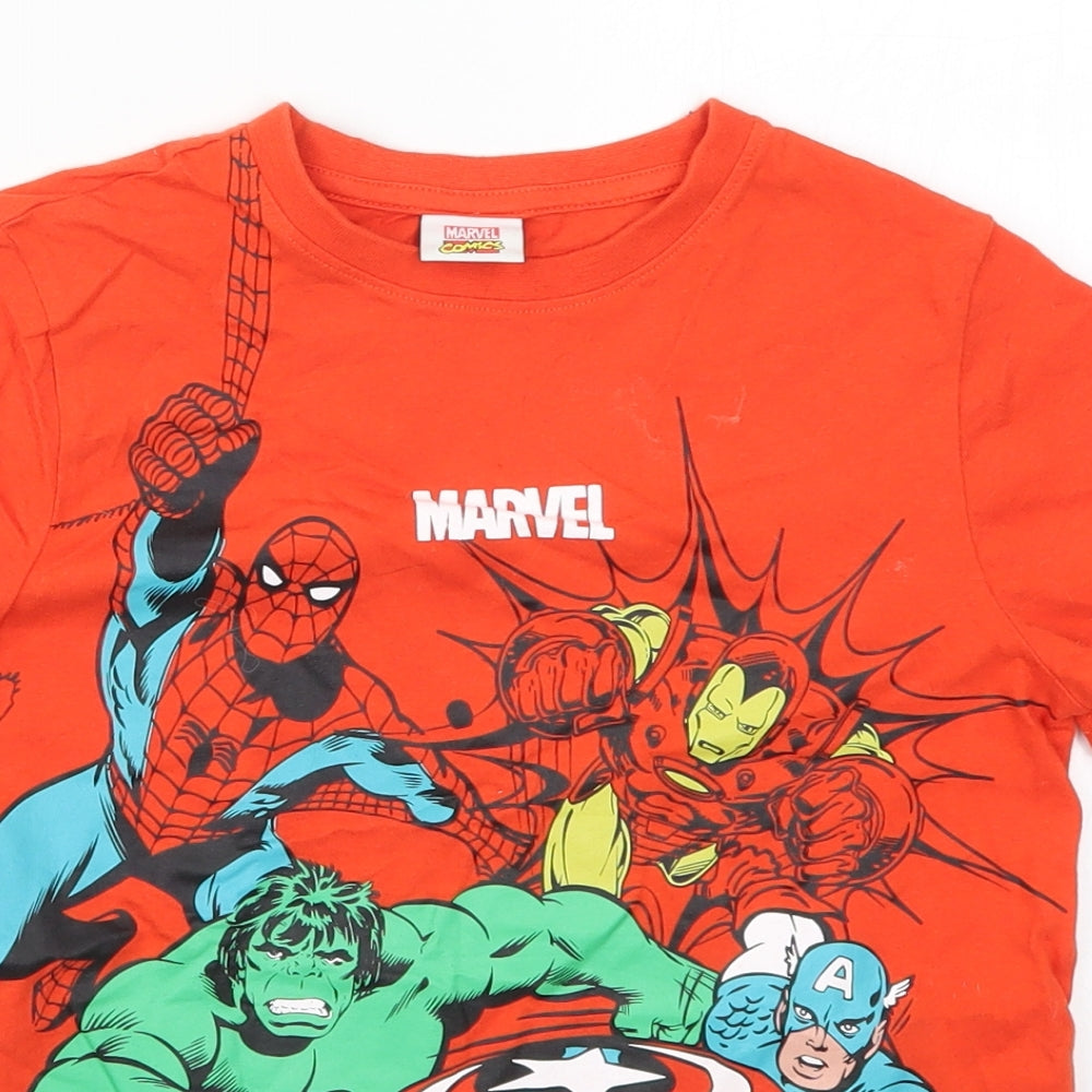 F&F Boys Red   Basic T-Shirt Size 8-9 Years  - Marvel Avengers