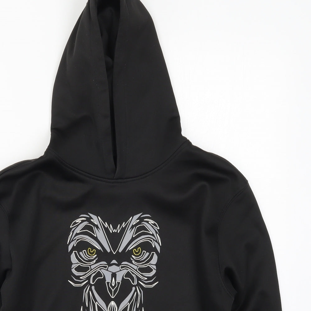 Preworn Boys Black   Pullover Hoodie Size 12-13 Years  - Monkey