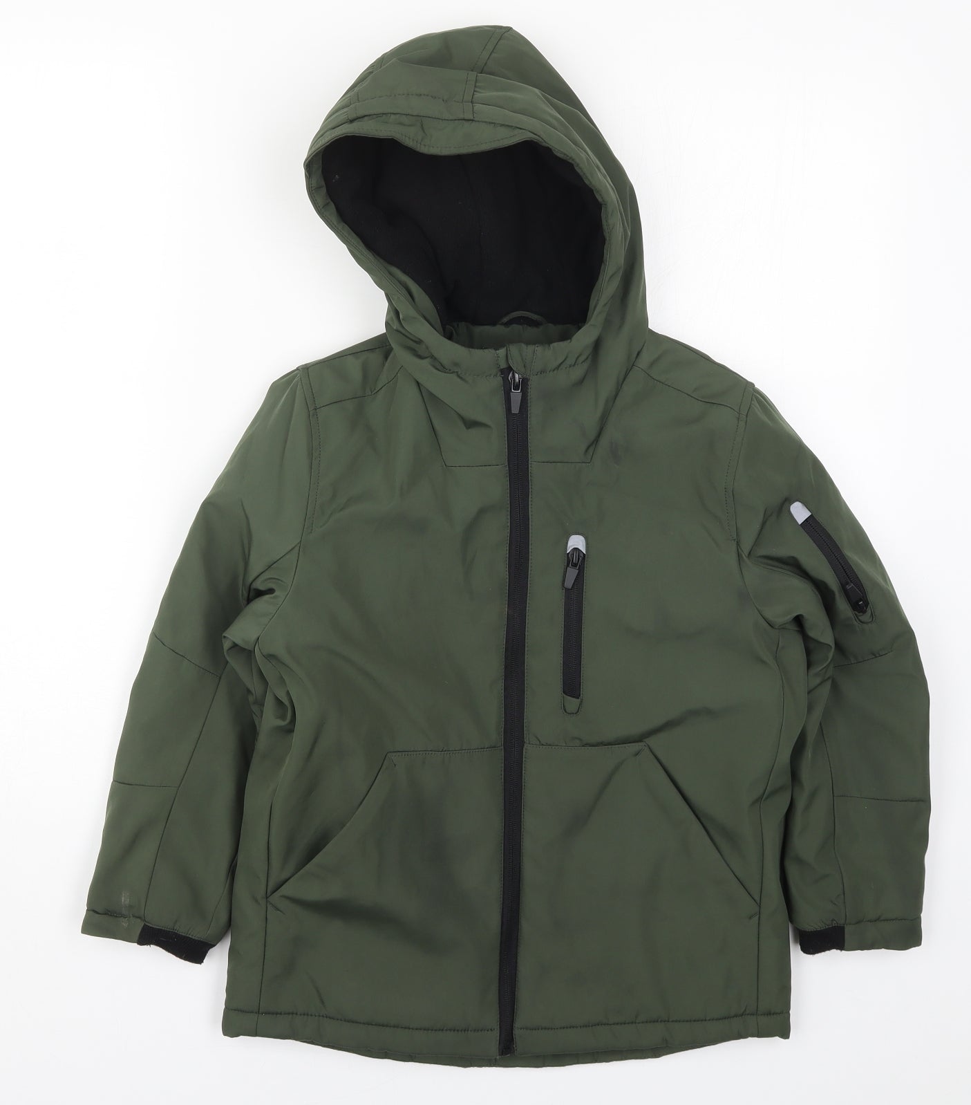 George Boys Green   Basic Coat Coat Size 7-8 Years