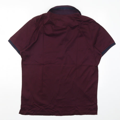 Marks and Spencer Mens Red    Polo Size XL  - Burgundy