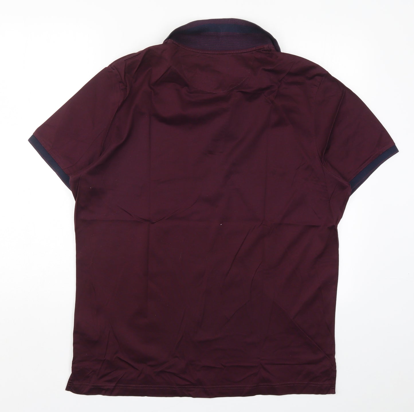 Marks and Spencer Mens Red    Polo Size XL  - Burgundy