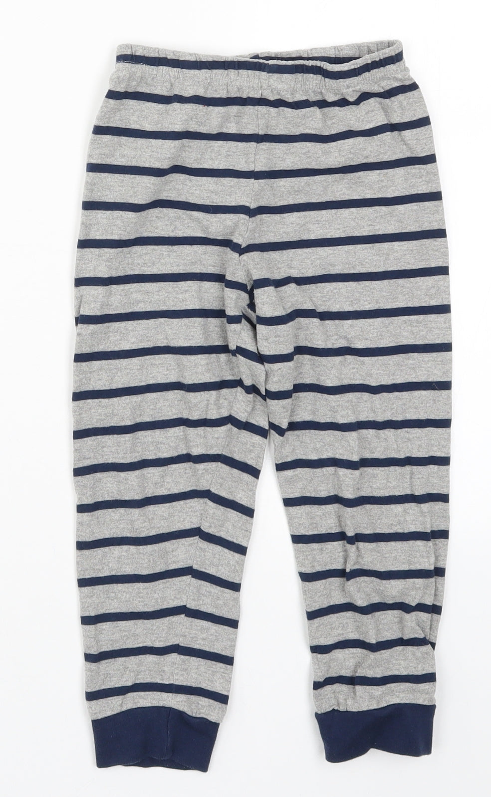 Preworn Boys Grey Striped  Sweatpants Trousers Size 4-5 Years - Pyjama Pants