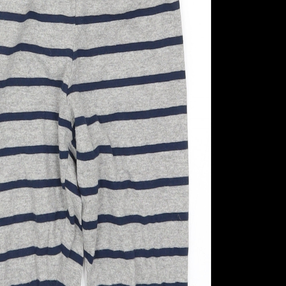 Preworn Boys Grey Striped  Sweatpants Trousers Size 4-5 Years - Pyjama Pants