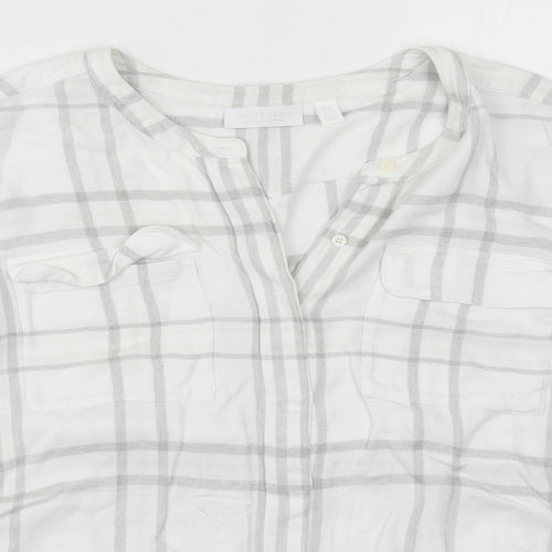 White Lable Womens Blue Check  Basic Button-Up Size 16