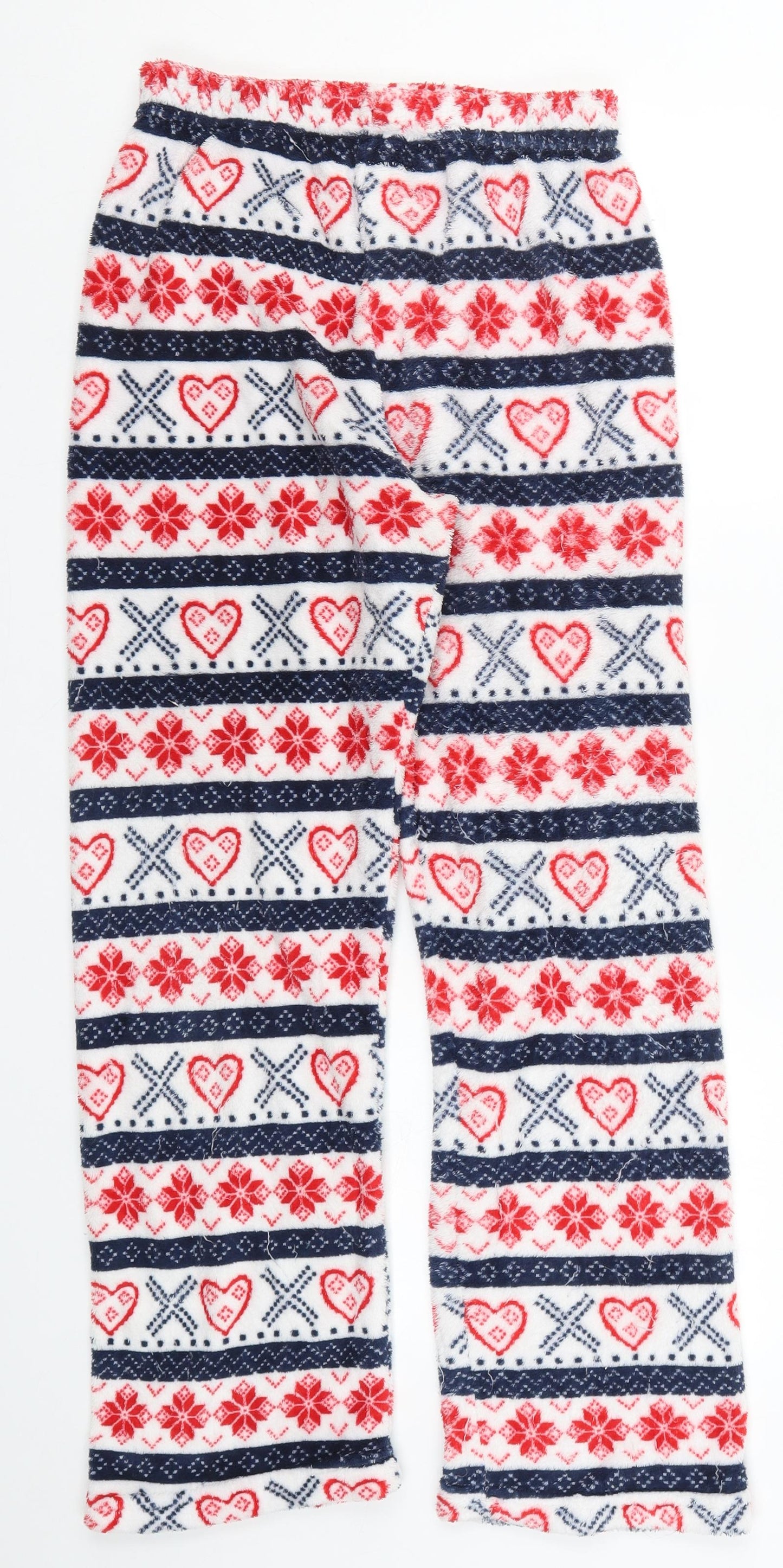 Primark Womens Red Geometric  Trousers  Size 6  - Red and Blue Pyjamas