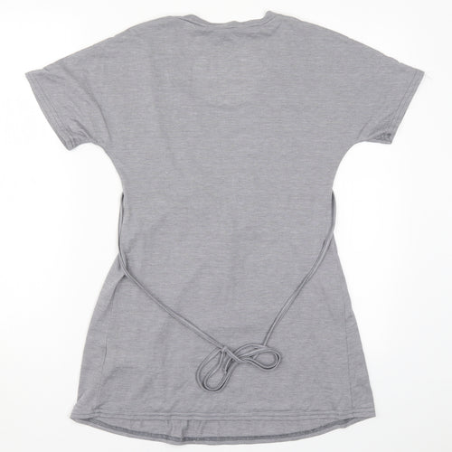 M2B Womens Grey   Basic T-Shirt Size 8