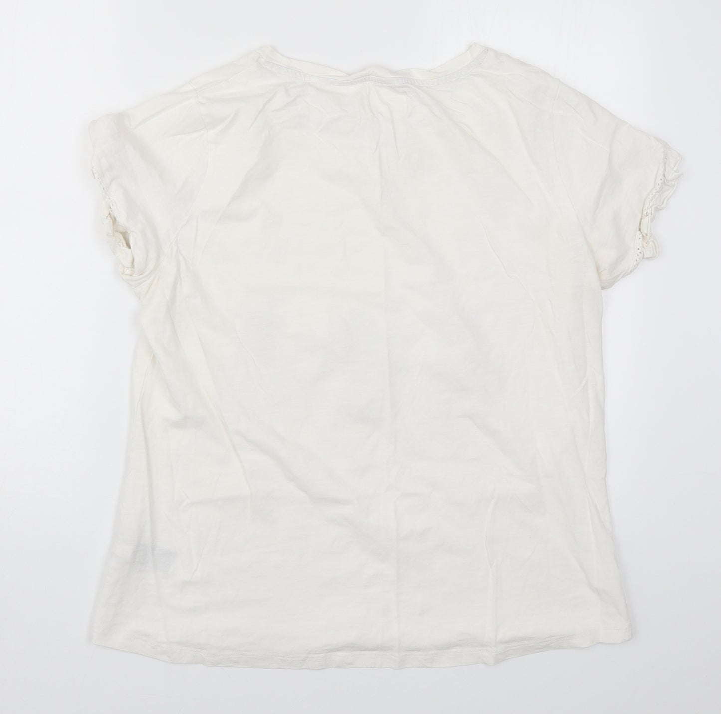 NEXT Womens White Solid  Top Pyjama Top Size 16  - Penguins