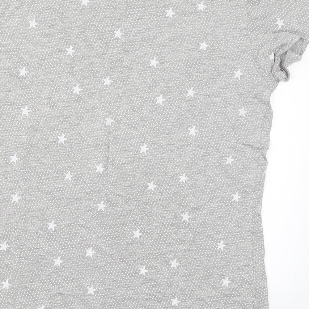 Marks and Spencer Womens Grey Polka Dot  Top Pyjama Top Size 16  - Stars