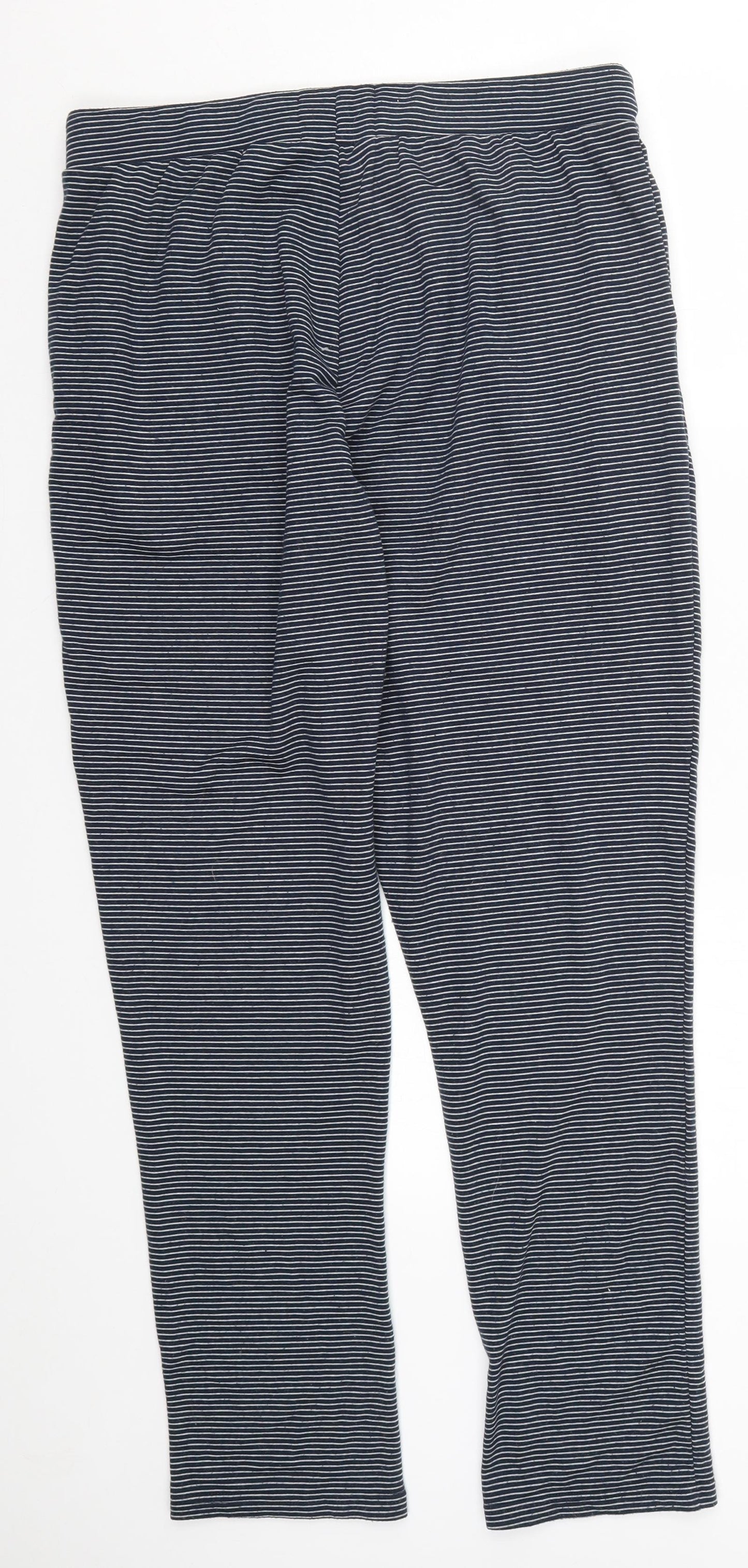 NEXT Womens Blue Striped  Trousers  Size 14 L30 in - Pyjamas