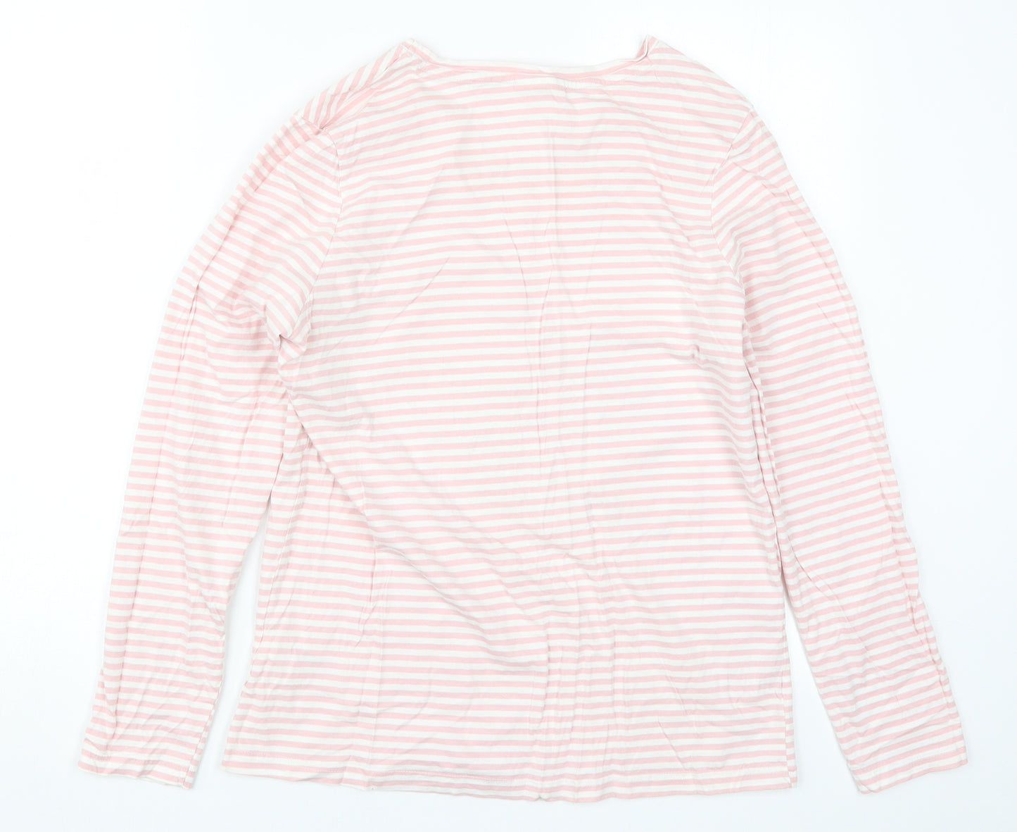 George Womens Pink Striped  Top Pyjama Top Size 16  - Me to You Let it Snow