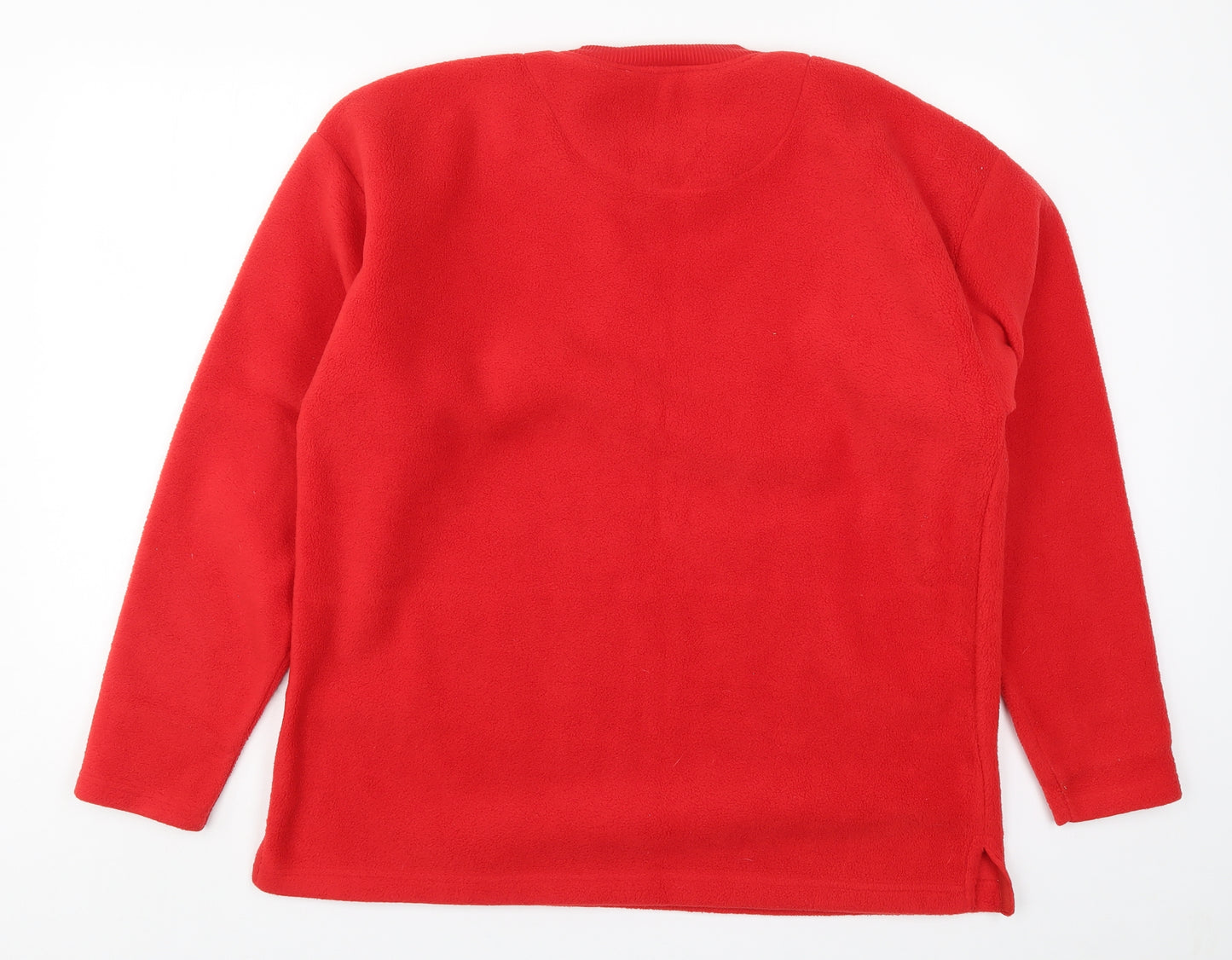 Jacks Mens Red  Fleece Pullover Sweatshirt Size L