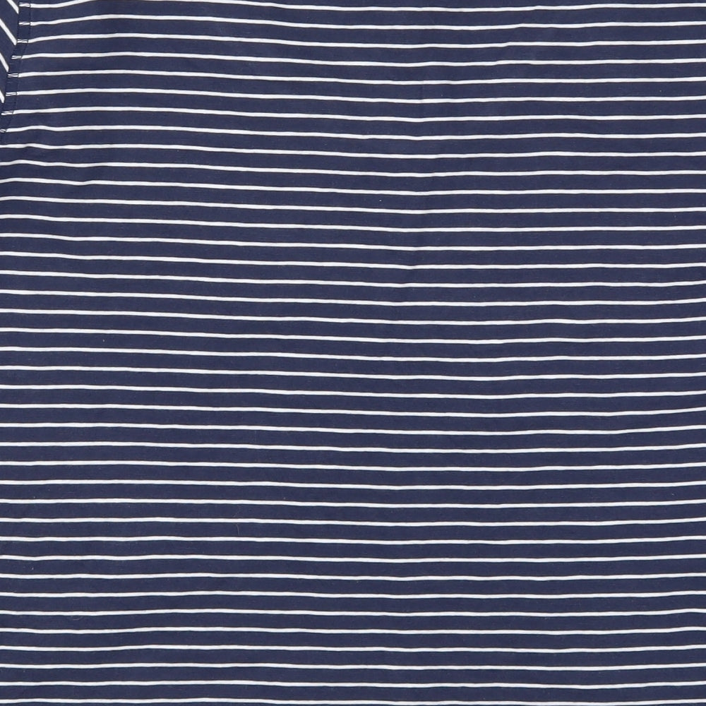 Marks and Spencer Womens Blue Striped  Basic T-Shirt Size 20
