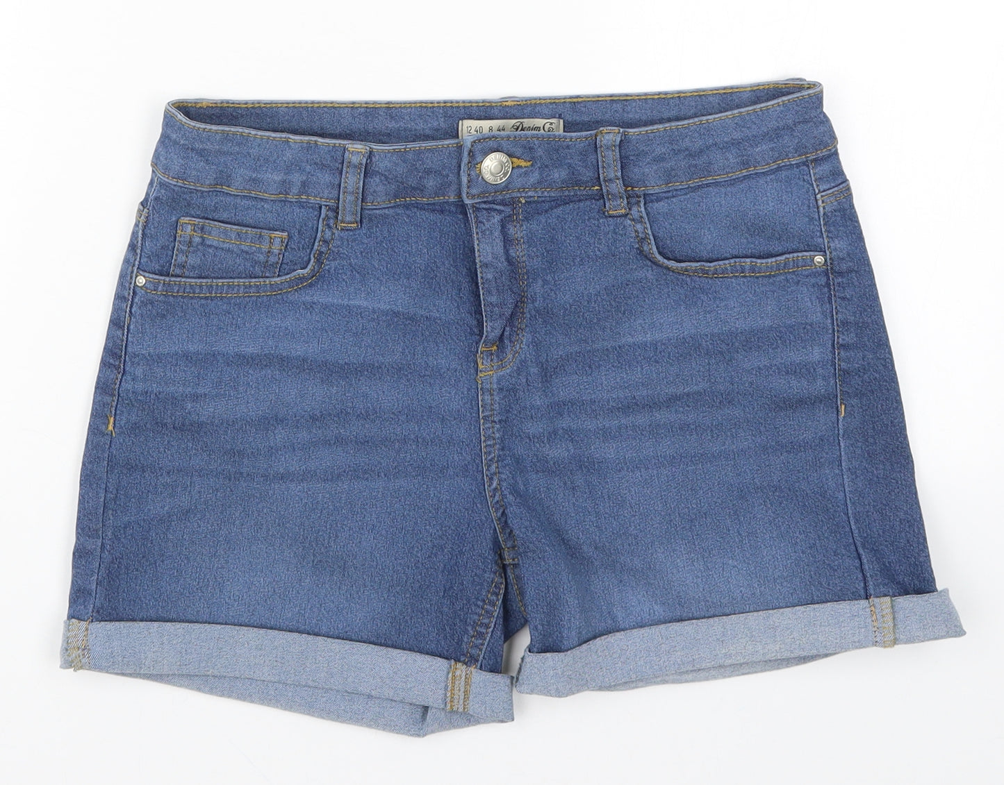 Denim Co Womens Blue  Denim Mom Shorts Size 12