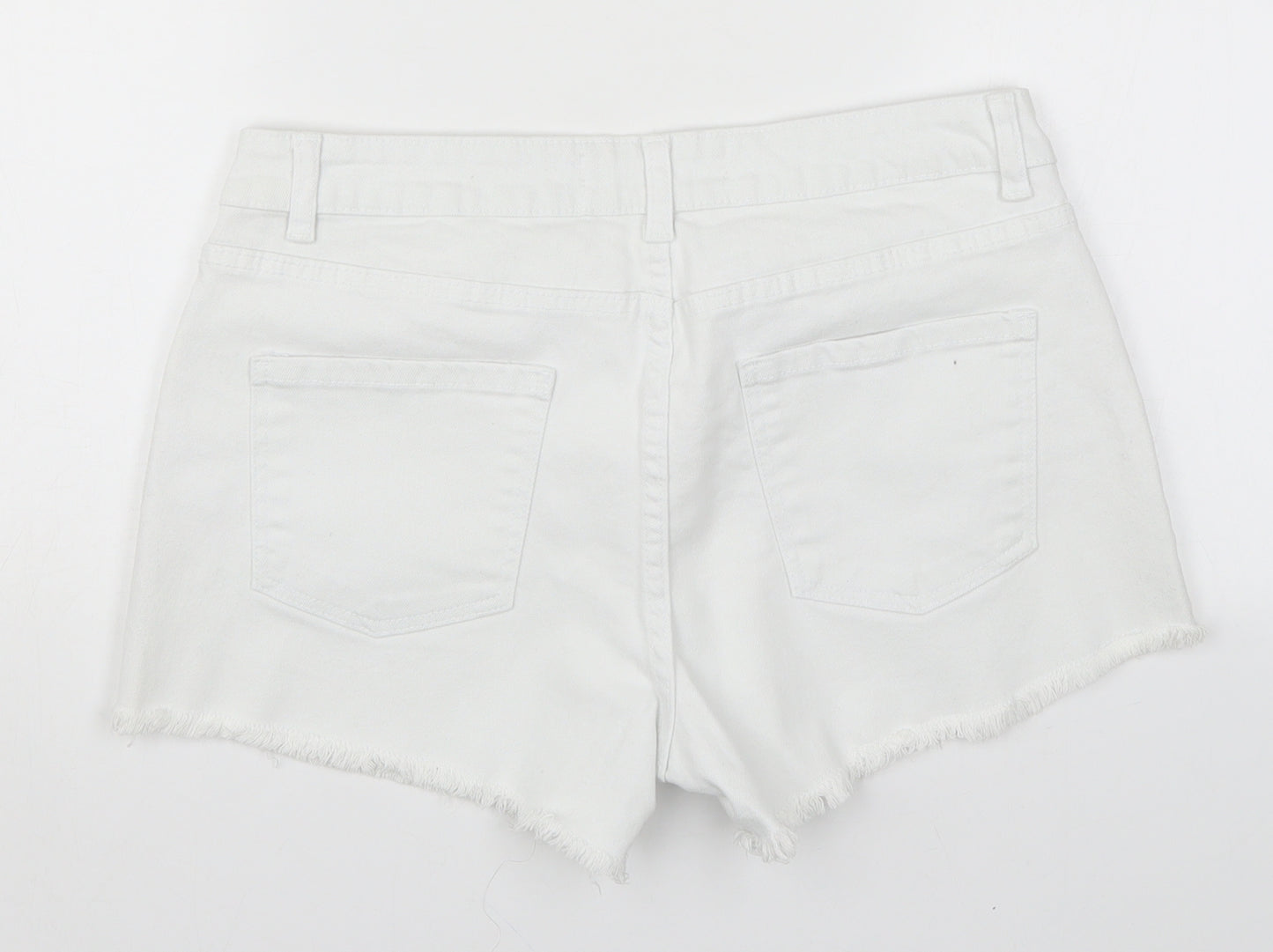 Denim Co Womens White  Denim Hot Pants Shorts Size 14