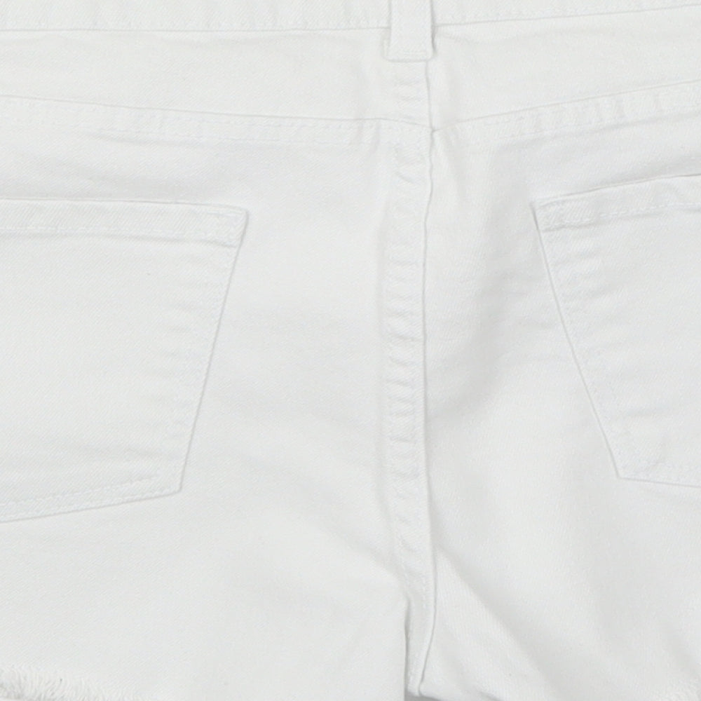 Denim Co Womens White  Denim Hot Pants Shorts Size 14